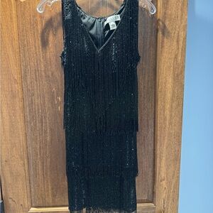 Beautiful Amarra beaded, black sequence dress.